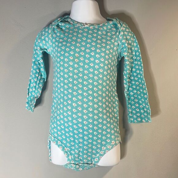 Carter’s Long Sleeves Printed One Piece Baby Girl 24 Months-Aqua - Picture 4 of 11